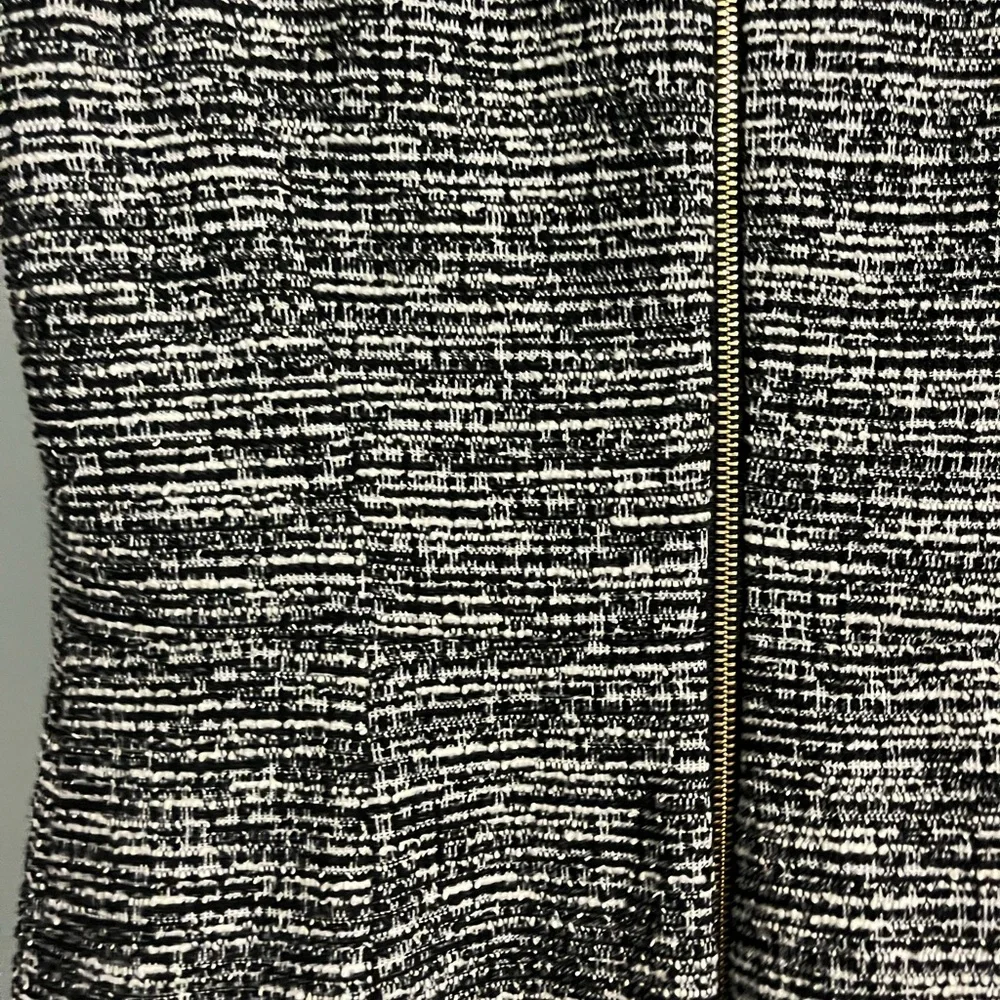 Calvin Klein sleeveless dress, black and white with gold buttons.  Size 10. - Picture 6 of 6